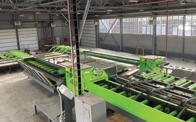 MEBOR Project Report: Complete sawing line with horizontal band saw HTZ 1200 PLUS